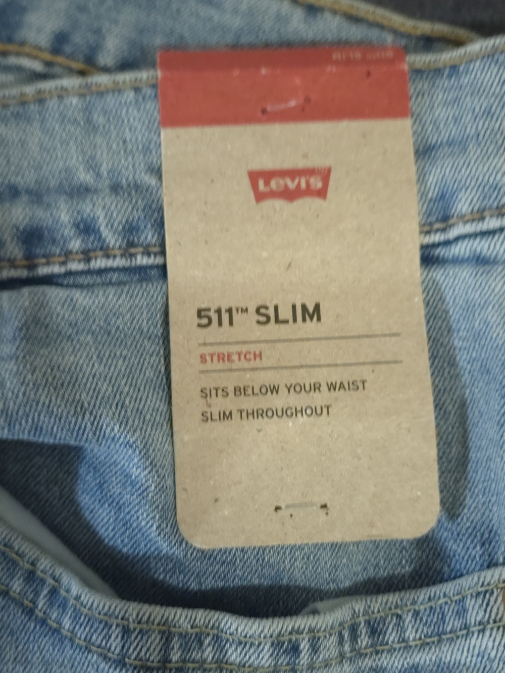 Levi's Light Wash Straight Leg Jeans 511 Slim 34x30 - Picture 3 of 10